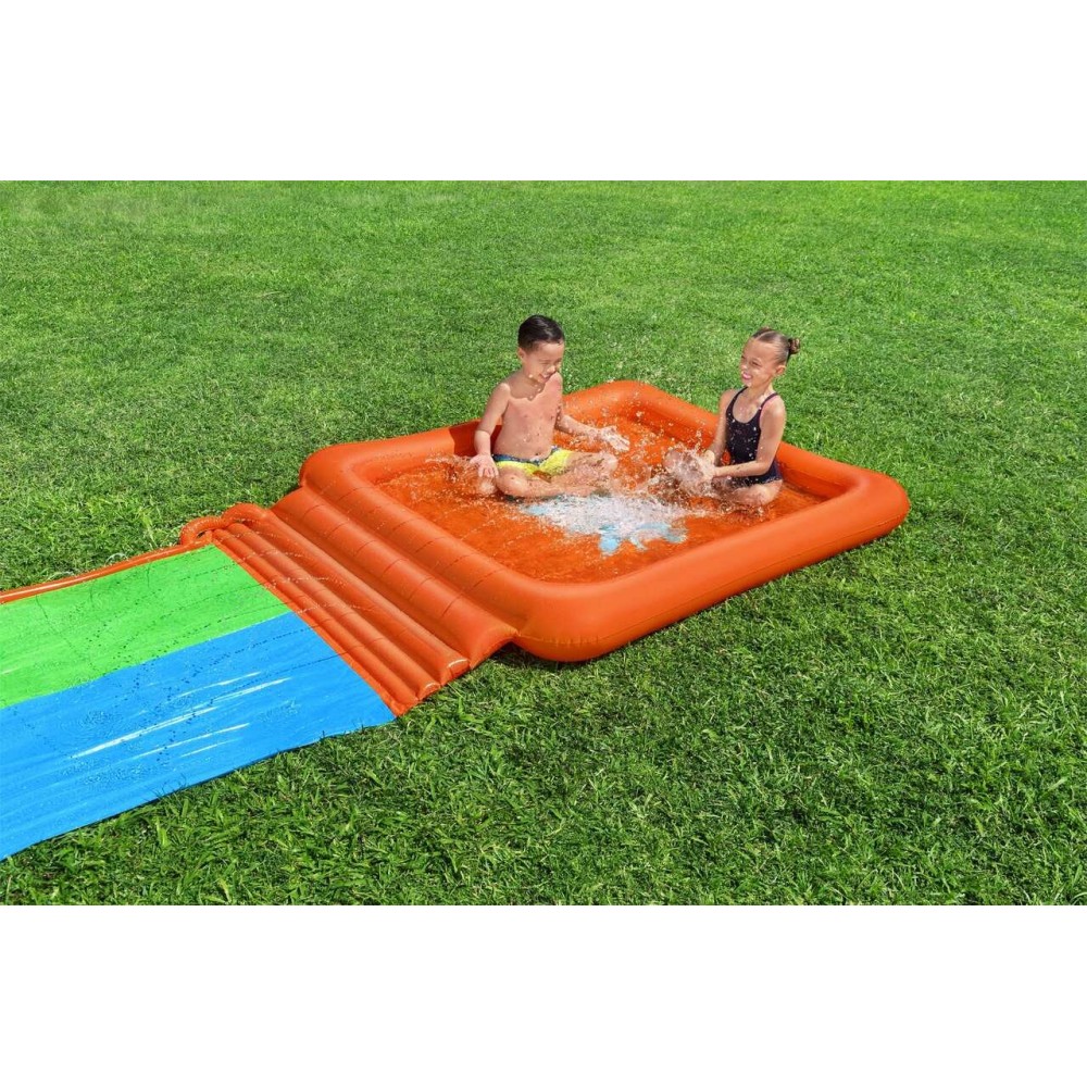 Bestway 52633 Vodná Šmýkačka Dvojitá 531cm s bazénom