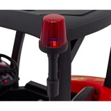 JOKO Elektrický traktor s vlečkou Blast 2x200W 24V, penové kolesá, kožené sedadlo, červený