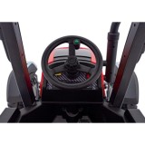 JOKO Elektrický traktor s vlečkou Blast 2x200W 24V, penové kolesá, kožené sedadlo, červený