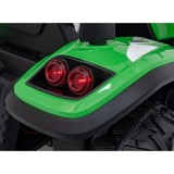 JOKO Elektrický traktor s vlečkou Blast 2x200W 24V, penové kolesá, kožené sedadlo, zelený