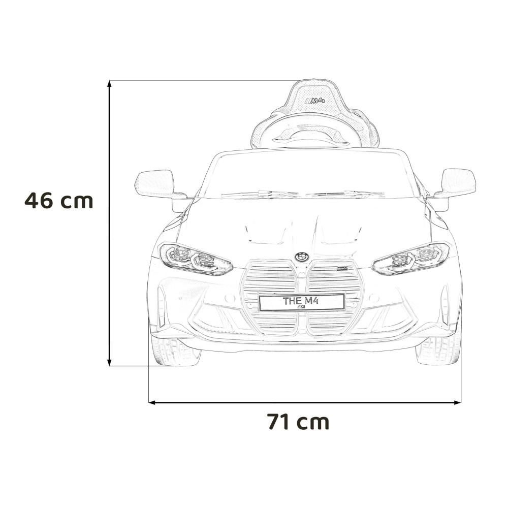 JOKO Elektrické autíčko BMW M4, penové kolesá, kožené sedadlo, žlté
