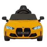 JOKO Elektrické autíčko BMW M4, penové kolesá, kožené sedadlo, žlté
