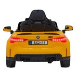 JOKO Elektrické autíčko BMW M4, penové kolesá, kožené sedadlo, žlté