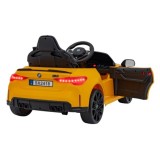 JOKO Elektrické autíčko BMW M4, penové kolesá, kožené sedadlo, žlté