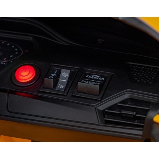 JOKO Elektrické autíčko BMW M4, penové kolesá, kožené sedadlo, žlté