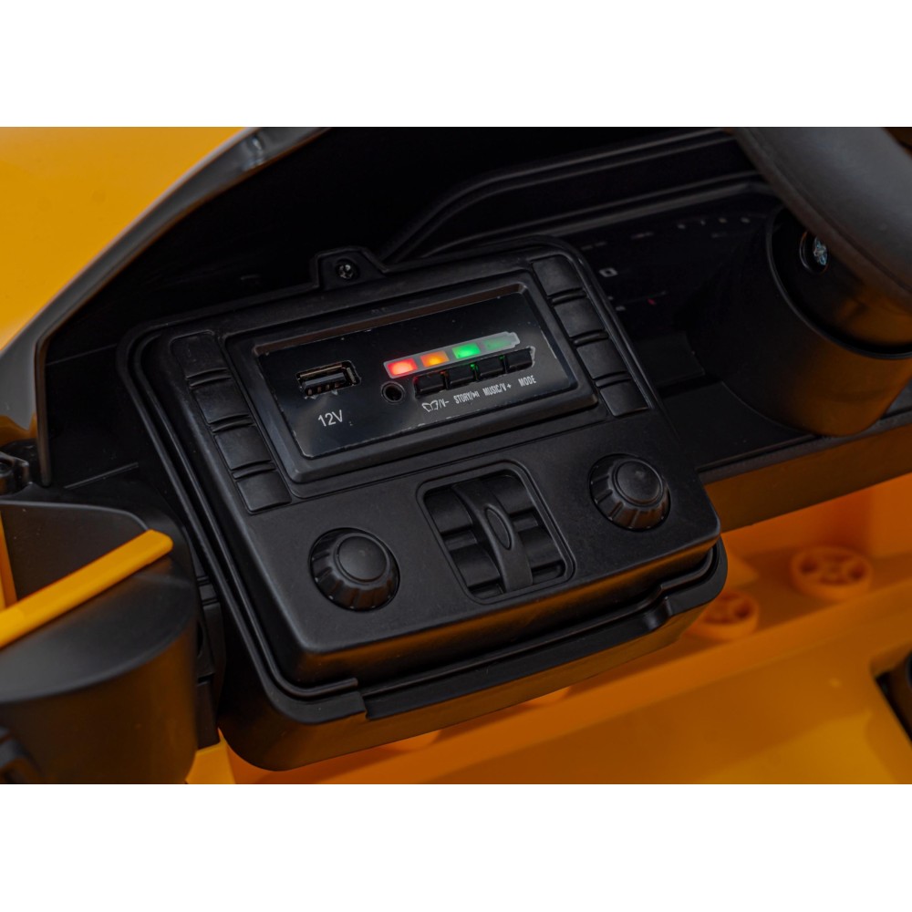 JOKO Elektrické autíčko BMW M4, penové kolesá, kožené sedadlo, žlté