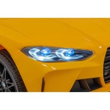 JOKO Elektrické autíčko BMW M4, penové kolesá, kožené sedadlo, žlté