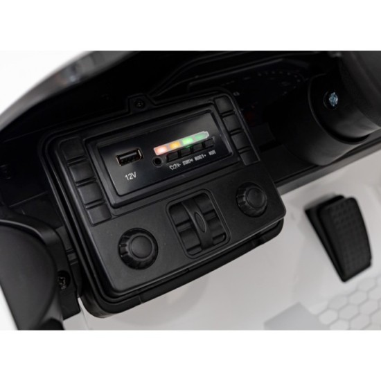 JOKO Elektrické autíčko BMW M4, penové kolesá, kožené sedadlo, biele