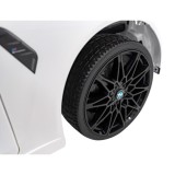 JOKO Elektrické autíčko BMW M4, penové kolesá, kožené sedadlo, biele
