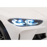 JOKO Elektrické autíčko BMW M4, penové kolesá, kožené sedadlo, biele