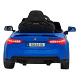 JOKO Elektrické autíčko BMW M4, penové kolesá, kožené sedadlo, modré