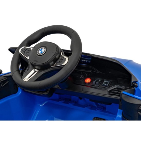 JOKO Elektrické autíčko BMW M4, penové kolesá, kožené sedadlo, modré