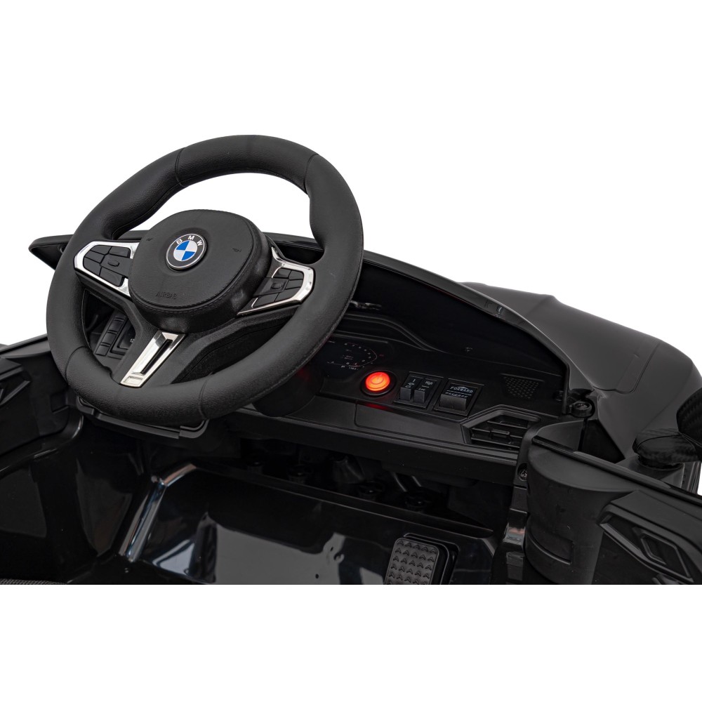 JOKO Elektrické autíčko BMW M4, penové kolesá, kožené sedadlo, čierne