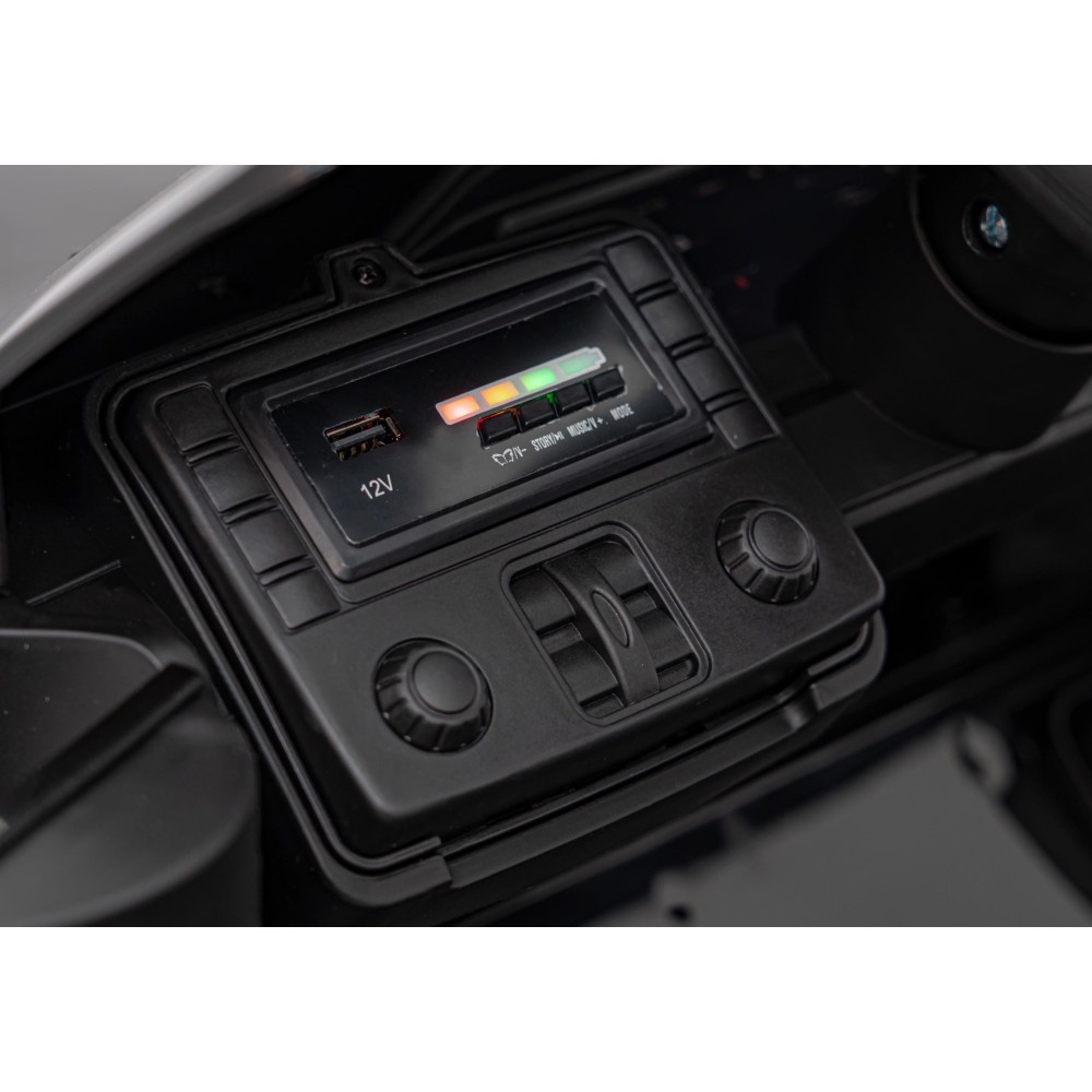 JOKO Elektrické autíčko BMW M4, penové kolesá, kožené sedadlo, čierne