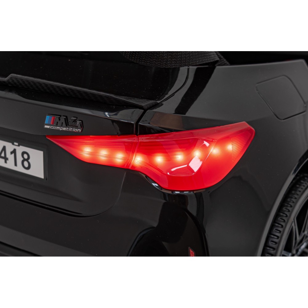 JOKO Elektrické autíčko BMW M4, penové kolesá, kožené sedadlo, čierne