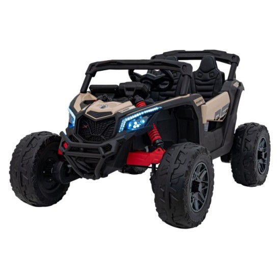 JOKO Elektrické autíčko BUGGY ATV CAN-AM Maverick, 4x200W 24V, Penové kolesá, kožené sedadlo, FM rádio, čierne