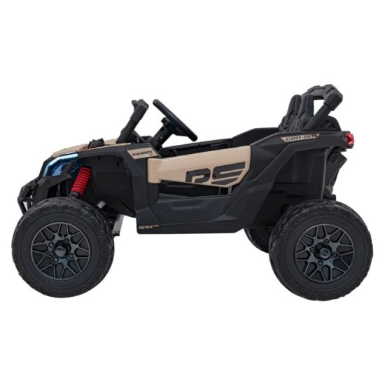 JOKO Elektrické autíčko BUGGY ATV CAN-AM Maverick, 4x200W 24V, Penové kolesá, kožené sedadlo, FM rádio, čierne