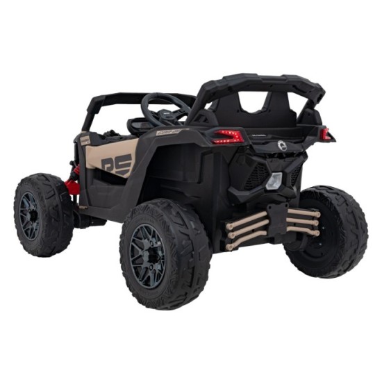 JOKO Elektrické autíčko BUGGY ATV CAN-AM Maverick, 4x200W 24V, Penové kolesá, kožené sedadlo, FM rádio, čierne