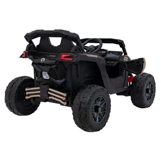 JOKO Elektrické autíčko BUGGY ATV CAN-AM Maverick, 4x200W 24V, Penové kolesá, kožené sedadlo, FM rádio, čierne