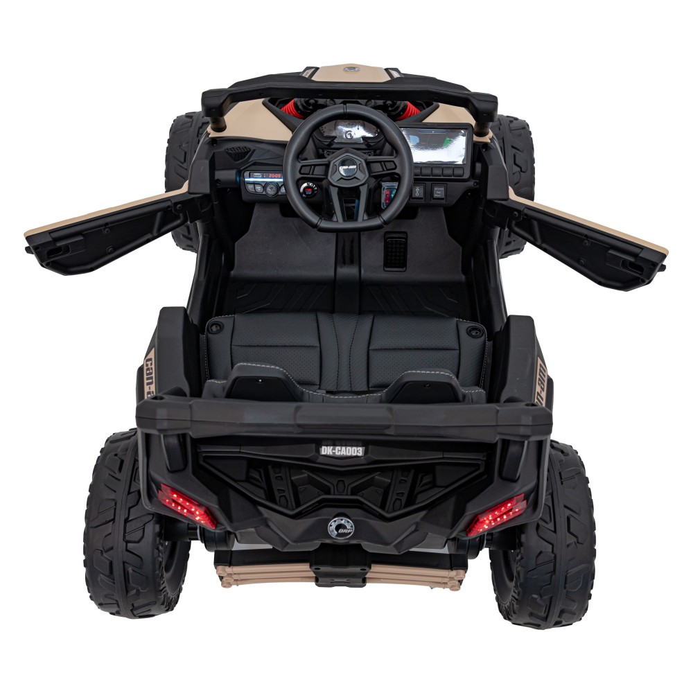 JOKO Elektrické autíčko BUGGY ATV CAN-AM Maverick, 4x200W 24V, Penové kolesá, kožené sedadlo, FM rádio, čierne