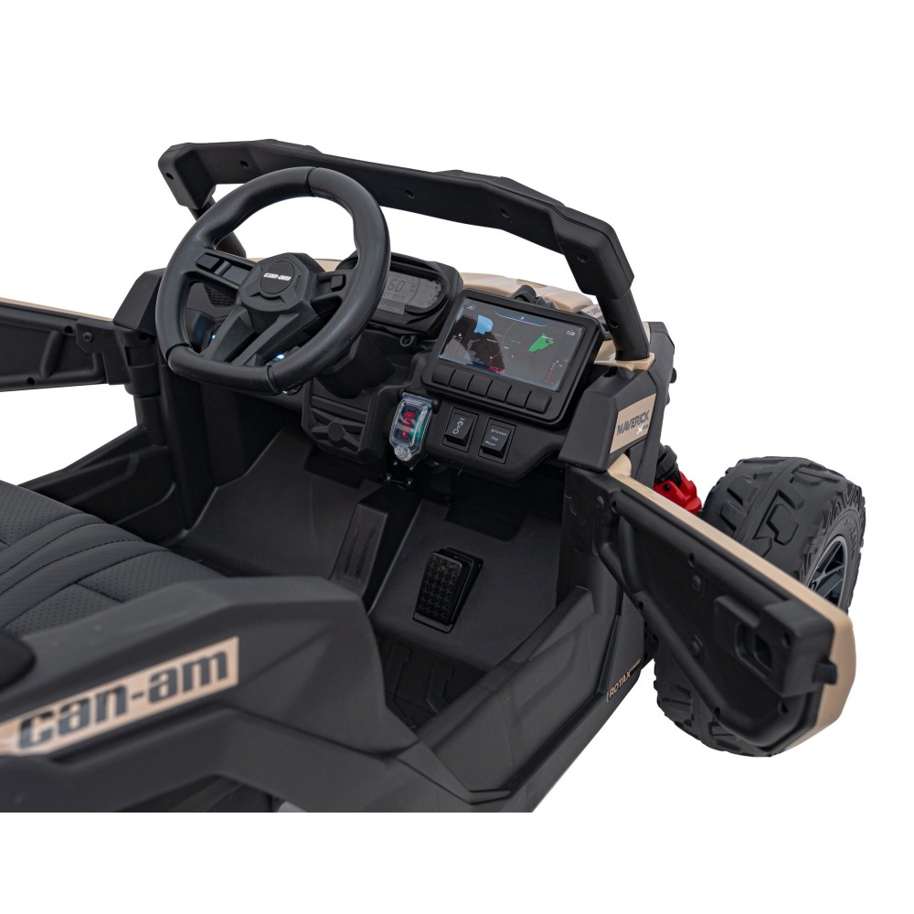 JOKO Elektrické autíčko BUGGY ATV CAN-AM Maverick, 4x200W 24V, Penové kolesá, kožené sedadlo, FM rádio, čierne