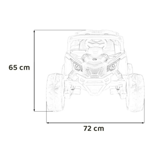 JOKO Elektrické autíčko BUGGY ATV CAN-AM Maverick, 4x200W 24V, Penové kolesá, kožené sedadlo, FM rádio, čierne