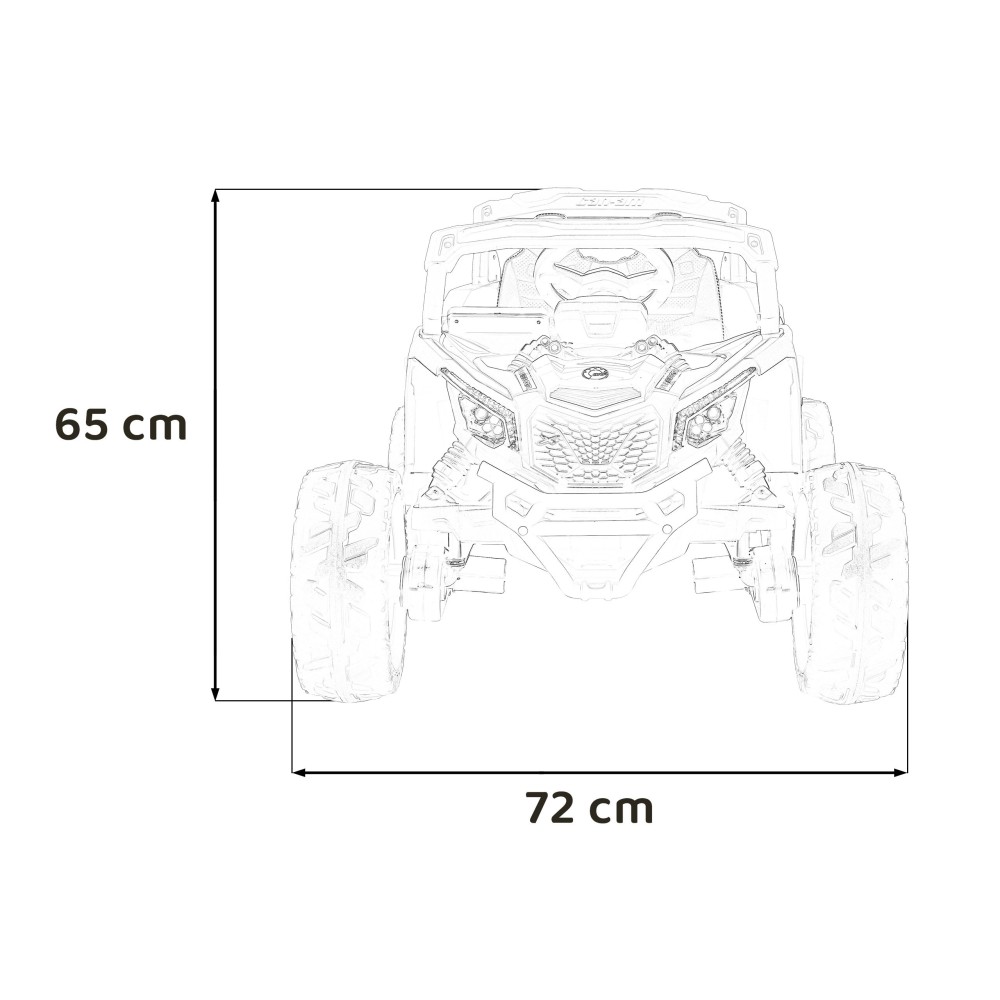 JOKO Elektrické autíčko BUGGY ATV CAN-AM Maverick, 4x200W 24V, Penové kolesá, kožené sedadlo, FM rádio, čierne