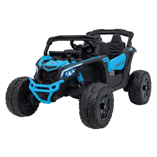 JOKO Elektrické autíčko BUGGY ATV CAN-AM Maverick, 4x200W 24V, Penové kolesá, kožené sedadlo, FM rádio, modré