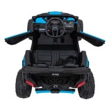 JOKO Elektrické autíčko BUGGY ATV CAN-AM Maverick, 4x200W 24V, Penové kolesá, kožené sedadlo, FM rádio, modré