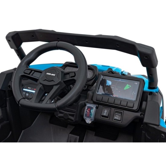 JOKO Elektrické autíčko BUGGY ATV CAN-AM Maverick, 4x200W 24V, Penové kolesá, kožené sedadlo, FM rádio, modré