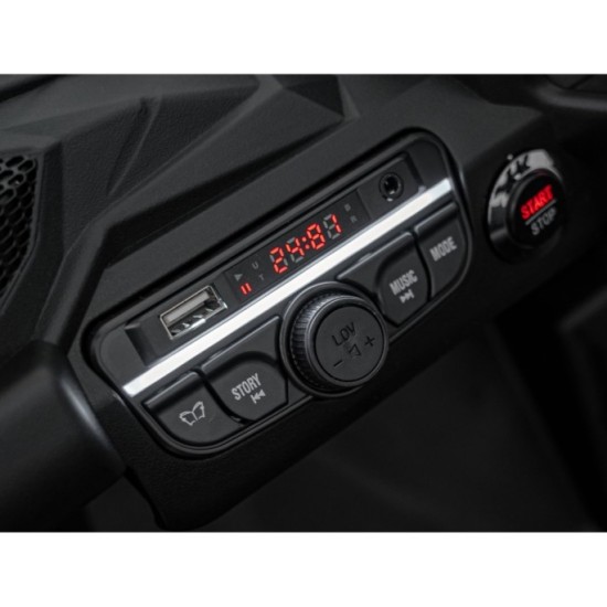 JOKO Elektrické autíčko BUGGY ATV CAN-AM Maverick, 4x200W 24V, Penové kolesá, kožené sedadlo, FM rádio, modré