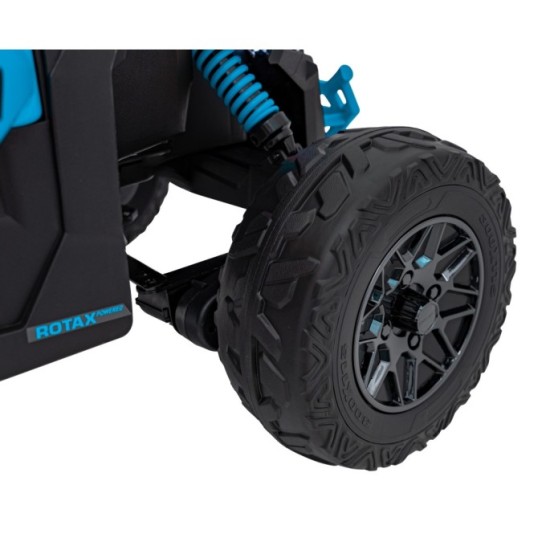 JOKO Elektrické autíčko BUGGY ATV CAN-AM Maverick, 4x200W 24V, Penové kolesá, kožené sedadlo, FM rádio, modré