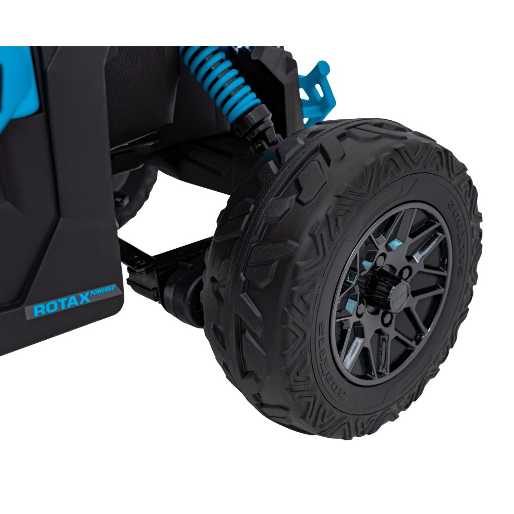 JOKO Elektrické autíčko BUGGY ATV CAN-AM Maverick, 4x200W 24V, Penové kolesá, kožené sedadlo, FM rádio, modré