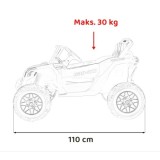 JOKO Elektrické autíčko BUGGY ATV CAN-AM Maverick, 4x200W 24V, Penové kolesá, kožené sedadlo, FM rádio, modré
