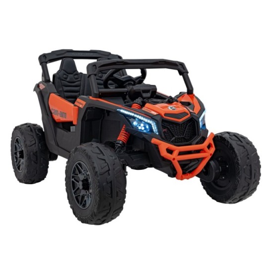 JOKO Elektrické autíčko BUGGY ATV CAN-AM Maverick, 4x200W 24V, Penové kolesá, kožené sedadlo, FM rádio, oranžové