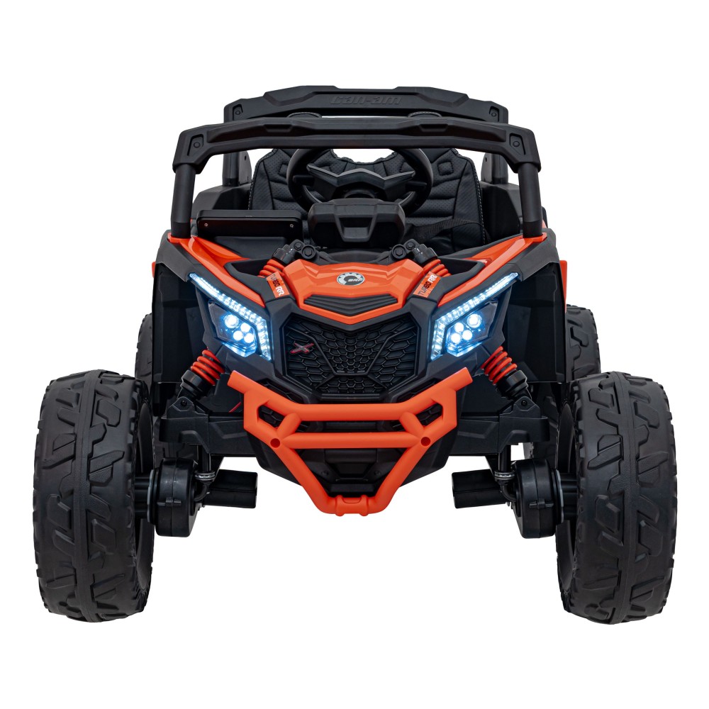 JOKO Elektrické autíčko BUGGY ATV CAN-AM Maverick, 4x200W 24V, Penové kolesá, kožené sedadlo, FM rádio, oranžové