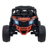 JOKO Elektrické autíčko BUGGY ATV CAN-AM Maverick, 4x200W 24V, Penové kolesá, kožené sedadlo, FM rádio, oranžové