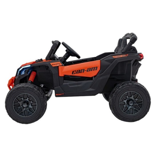JOKO Elektrické autíčko BUGGY ATV CAN-AM Maverick, 4x200W 24V, Penové kolesá, kožené sedadlo, FM rádio, oranžové
