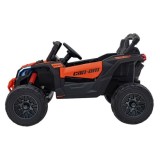 JOKO Elektrické autíčko BUGGY ATV CAN-AM Maverick, 4x200W 24V, Penové kolesá, kožené sedadlo, FM rádio, oranžové