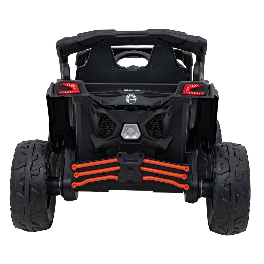 JOKO Elektrické autíčko BUGGY ATV CAN-AM Maverick, 4x200W 24V, Penové kolesá, kožené sedadlo, FM rádio, oranžové