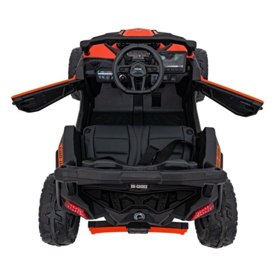 JOKO Elektrické autíčko BUGGY ATV CAN-AM Maverick, 4x200W 24V, Penové kolesá, kožené sedadlo, FM rádio, oranžové