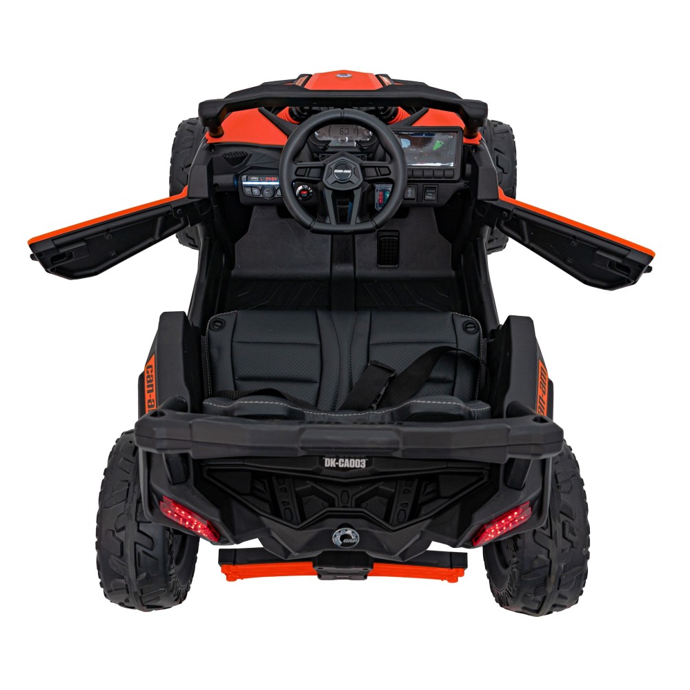 JOKO Elektrické autíčko BUGGY ATV CAN-AM Maverick, 4x200W 24V, Penové kolesá, kožené sedadlo, FM rádio, oranžové