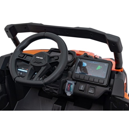 JOKO Elektrické autíčko BUGGY ATV CAN-AM Maverick, 4x200W 24V, Penové kolesá, kožené sedadlo, FM rádio, oranžové