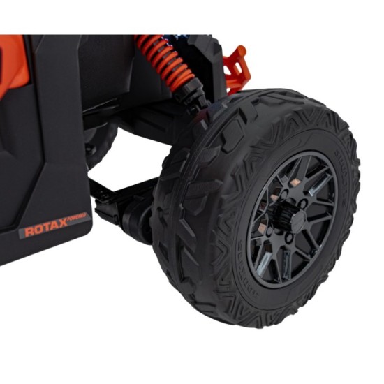 JOKO Elektrické autíčko BUGGY ATV CAN-AM Maverick, 4x200W 24V, Penové kolesá, kožené sedadlo, FM rádio, oranžové