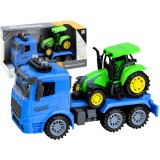 JOKO Kamión, nákladné auto 28cm + Traktor + svetlo + zvuk, zelená/modrá