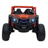 JOKO Elektrické autíčko BUGGY UTV X3 Off-Road 24V 4x200W, Dvojmiestne kožené sedadlo, nosnosť 90kg, penové kolesá, oranžové