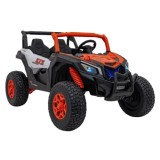 JOKO Elektrické autíčko BUGGY UTV X3 Off-Road 24V 4x200W, Dvojmiestne kožené sedadlo, nosnosť 90kg, penové kolesá, oranžové
