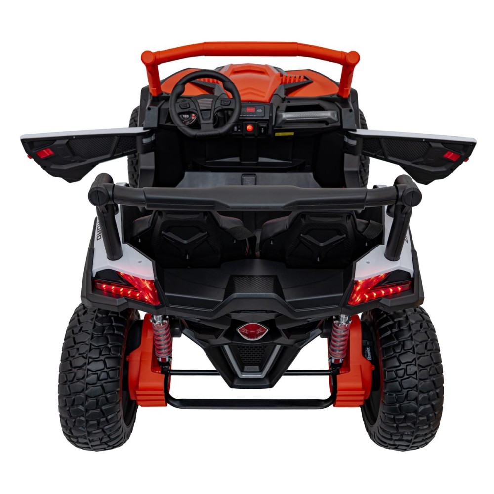 JOKO Elektrické autíčko BUGGY UTV X3 Off-Road 24V 4x200W, Dvojmiestne kožené sedadlo, nosnosť 90kg, penové kolesá, oranžové