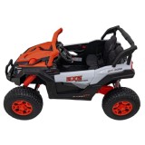 JOKO Elektrické autíčko BUGGY UTV X3 Off-Road 24V 4x200W, Dvojmiestne kožené sedadlo, nosnosť 90kg, penové kolesá, oranžové