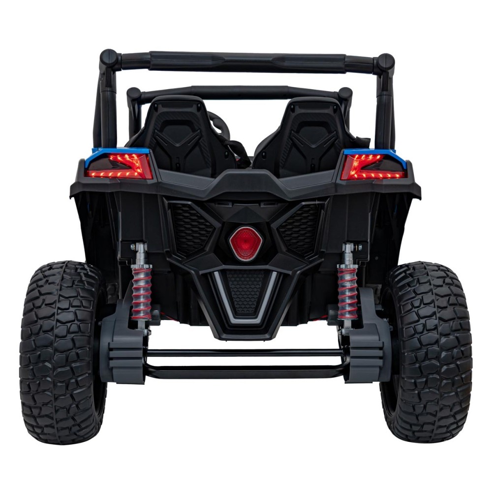 JOKO Elektrické autíčko BUGGY UTV X3 Off-Road 24V 4x200W, Dvojmiestne kožené sedadlo, nosnosť 90kg, penové kolesá, modré